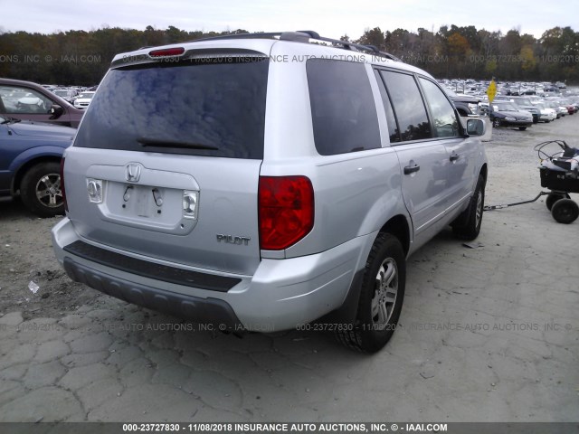 2HKYF18473H506124 - 2003 HONDA PILOT EX SILVER photo 4