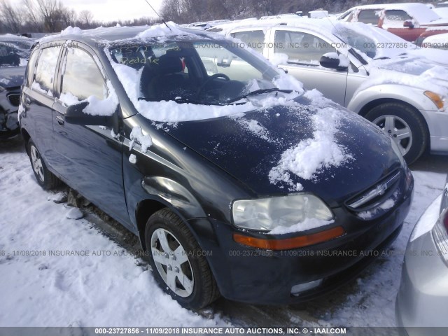 KL1TD66696B604232 - 2006 CHEVROLET AVEO LS BLACK photo 1