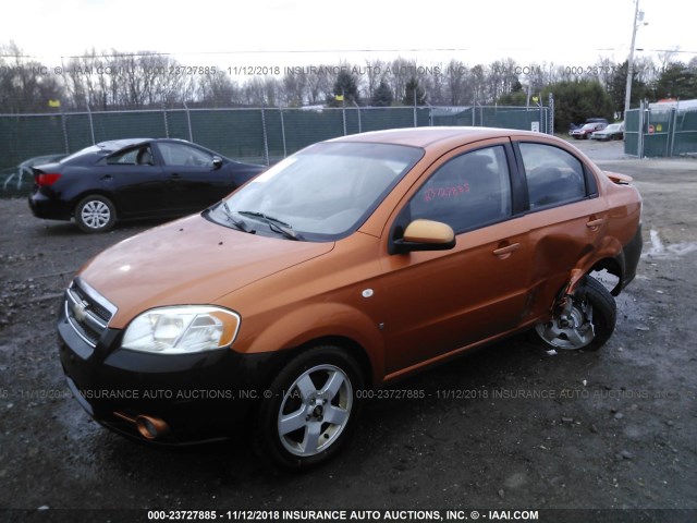 KL1TG56637B051970 - 2007 CHEVROLET AVEO LT ORANGE photo 2