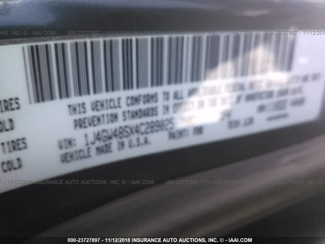 1J4GW48SX4C289025 - 2004 JEEP GRAND CHEROKEE LAREDO/COLUMBIA/FREEDOM 蓝色 照片 9