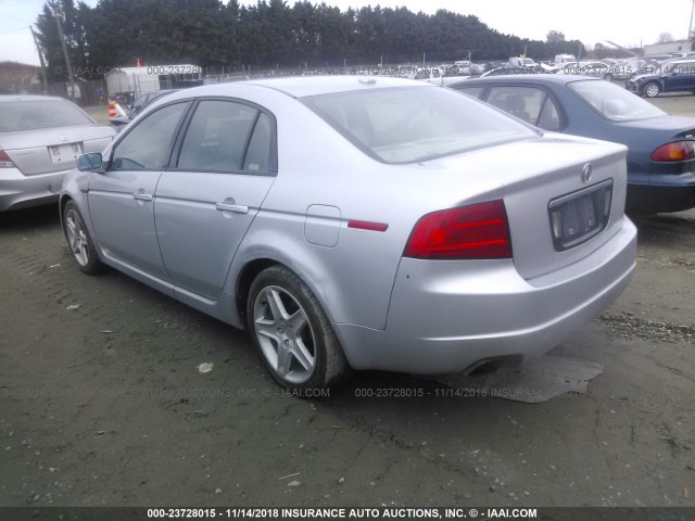 19UUA66254A015119 - 2004 ACURA TL SILVER photo 3