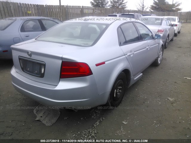 19UUA66254A015119 - 2004 ACURA TL SILVER photo 4