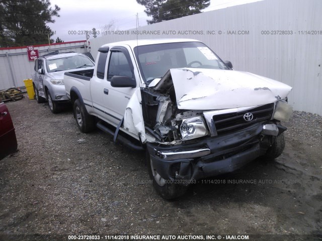 4TAWN72N2YZ628772 - 2000 TOYOTA TACOMA XTRACAB WHITE photo 1