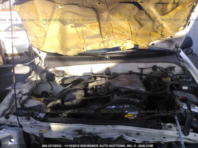 4TAWN72N2YZ628772 - 2000 TOYOTA TACOMA XTRACAB WHITE photo 10