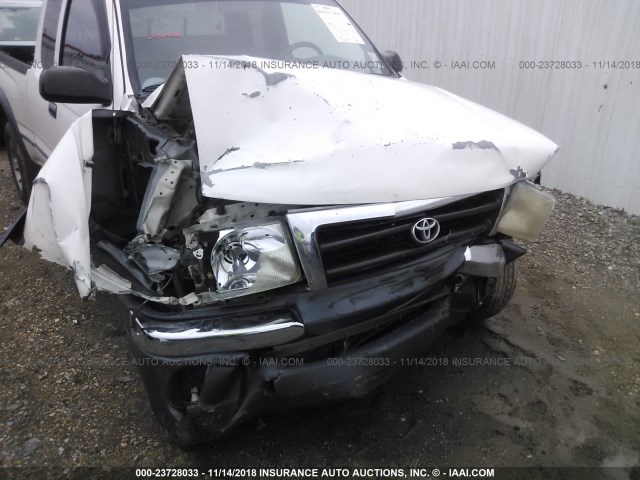 4TAWN72N2YZ628772 - 2000 TOYOTA TACOMA XTRACAB WHITE photo 6