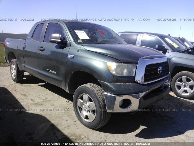 5TFBV54187X021786 - 2007 TOYOTA TUNDRA DOUBLE CAB SR5 GREEN photo 1