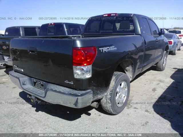 5TFBV54187X021786 - 2007 TOYOTA TUNDRA DOUBLE CAB SR5 GREEN photo 4