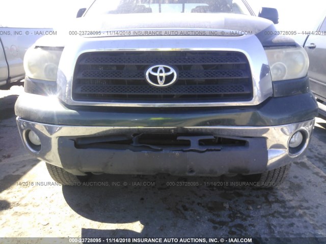 5TFBV54187X021786 - 2007 TOYOTA TUNDRA DOUBLE CAB SR5 GREEN photo 6