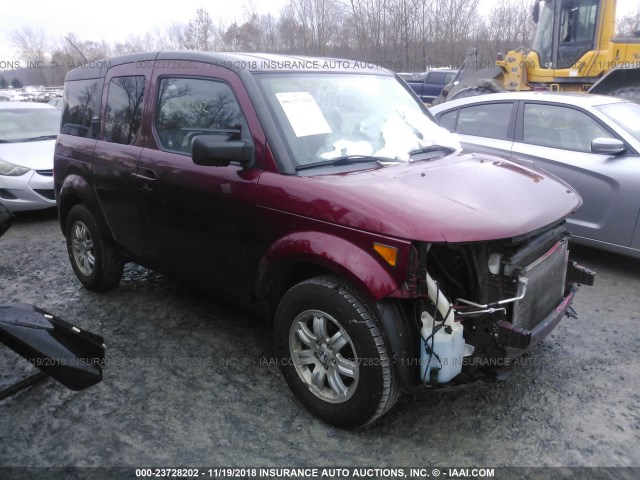 5J6YH287X8L016154 - 2008 HONDA ELEMENT EX RED photo 1