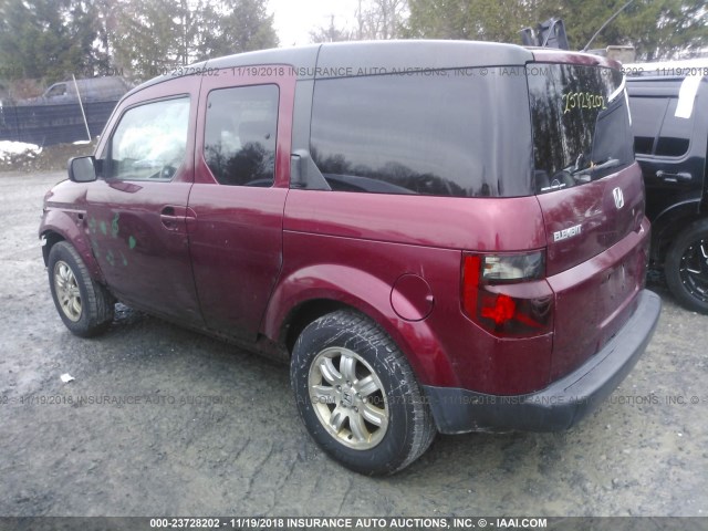 5J6YH287X8L016154 - 2008 HONDA ELEMENT EX RED photo 3