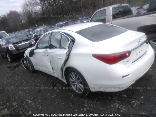 JN1BV7AR7FM411593 - 2015 INFINITI Q50 PREMIUM/SPORT WHITE photo 3