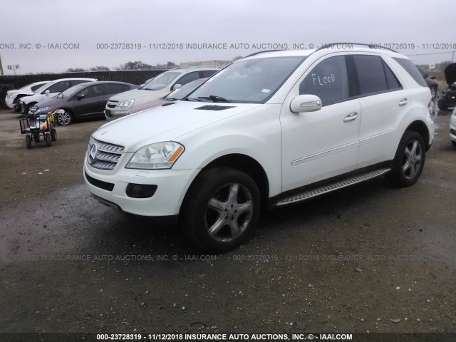 4JGBB86EX8A319685 - 2008 MERCEDES-BENZ ML 350 WHITE photo 2