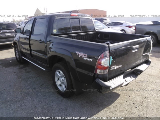3TMJU4GNXCM126689 - 2012 TOYOTA TACOMA DOUBLE CAB PRERUNNER BLACK photo 3