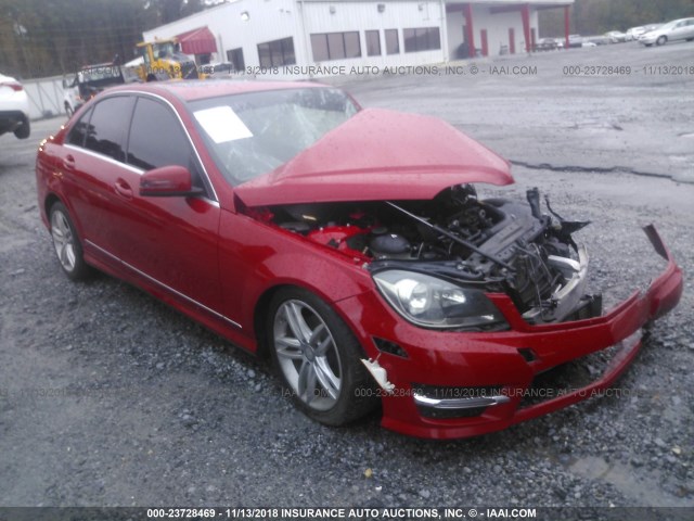 WDDGF4HB3ER307617 - 2014 MERCEDES-BENZ C 250 RED photo 1