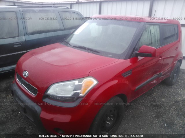 KNDJT2A28B7294796 - 2011 KIA SOUL +/!/SPORT RED photo 2