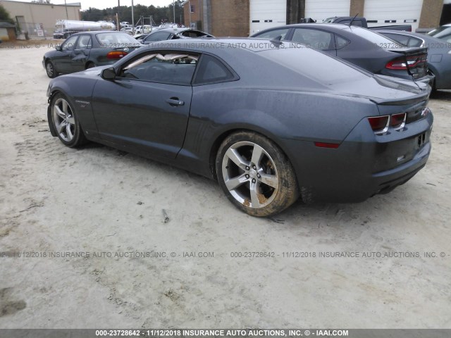 2G1FK1EJ6A9126200 - 2010 CHEVROLET CAMARO SS GRAY photo 3