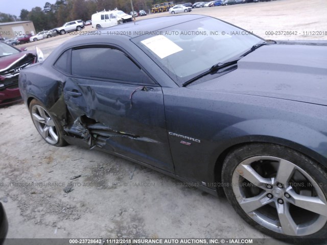 2G1FK1EJ6A9126200 - 2010 CHEVROLET CAMARO SS GRAY photo 6