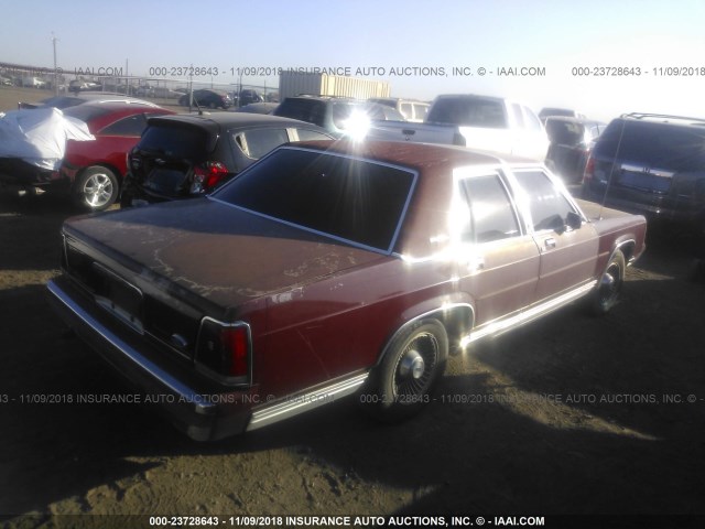 2FABP74F8KX108520 - 1989 FORD CROWN VICTORIA LX MAROON photo 4