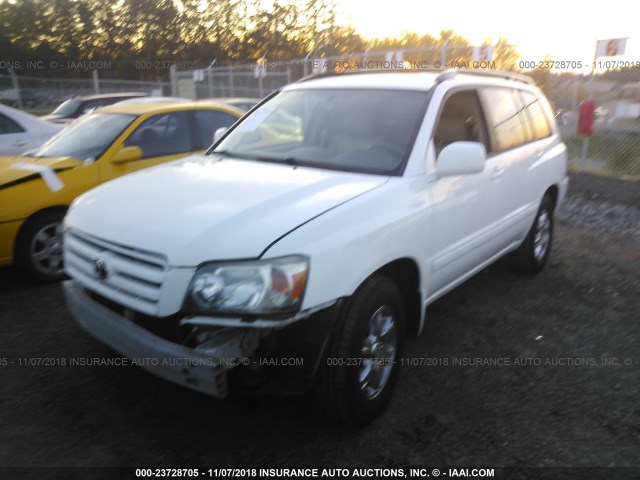 JTEGP21A240033628 - 2004 TOYOTA HIGHLANDER LIMITED WHITE photo 2