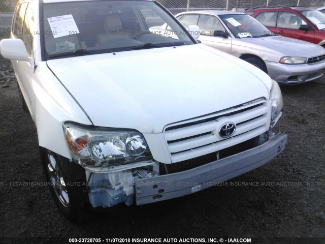 JTEGP21A240033628 - 2004 TOYOTA HIGHLANDER LIMITED WHITE photo 6