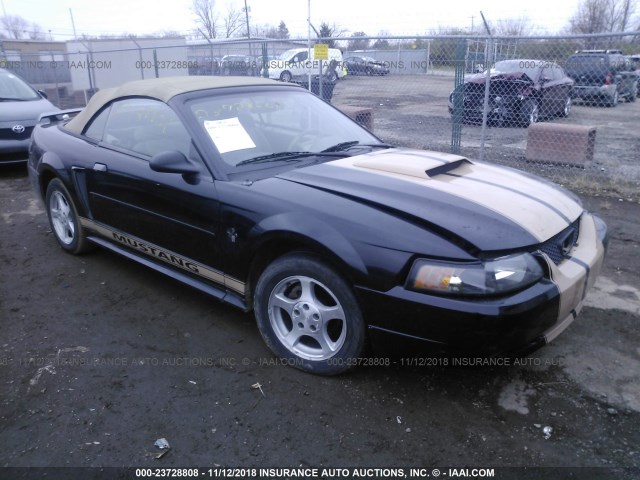 1FAFP44462F175854 - 2002 FORD MUSTANG BLACK photo 1