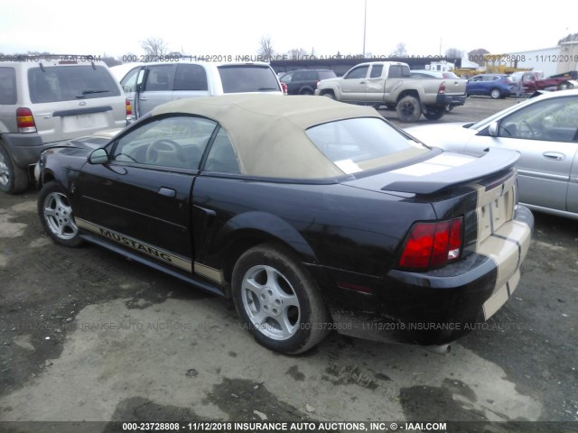 1FAFP44462F175854 - 2002 FORD MUSTANG BLACK photo 3