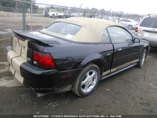 1FAFP44462F175854 - 2002 FORD MUSTANG BLACK photo 4