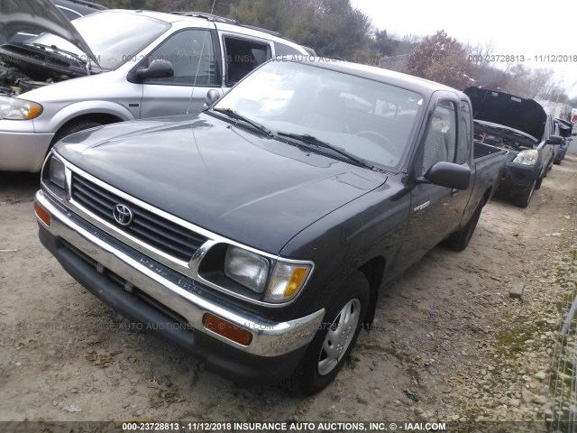 4TAVL52NXTZ163544 - 1996 TOYOTA TACOMA XTRACAB BLACK photo 2