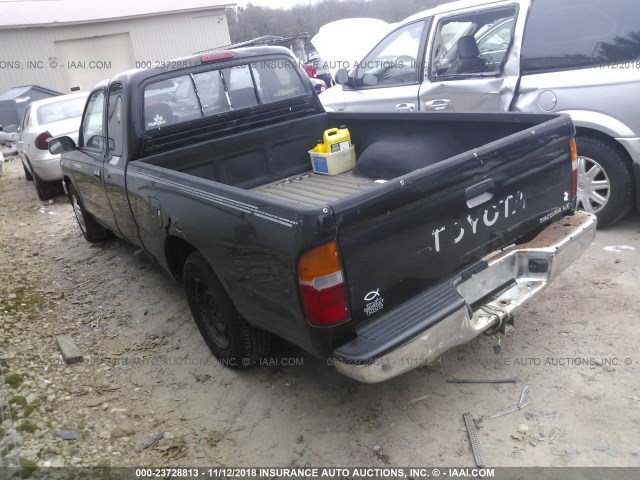 4TAVL52NXTZ163544 - 1996 TOYOTA TACOMA XTRACAB BLACK photo 3