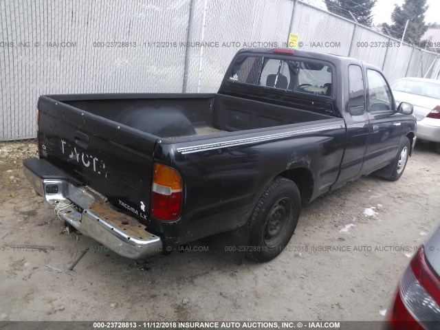 4TAVL52NXTZ163544 - 1996 TOYOTA TACOMA XTRACAB BLACK photo 4