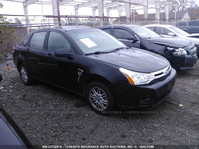 1FAHP35N78W232260 - 2008 FORD FOCUS SE/SEL/SES BLACK photo 1