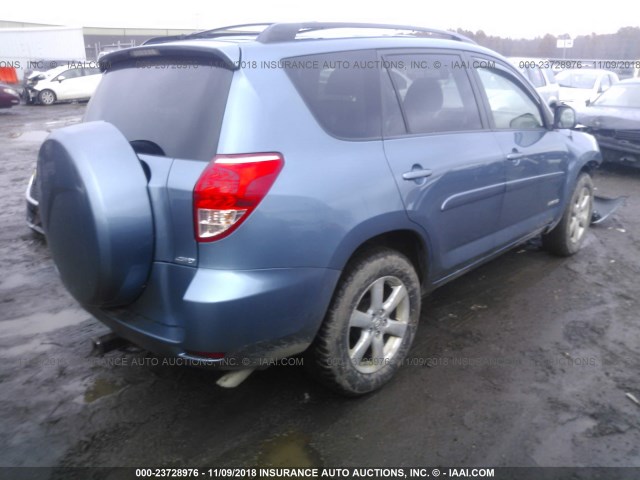 JTMBK31VX85055004 - 2008 TOYOTA RAV4 LIMITED BLUE photo 4