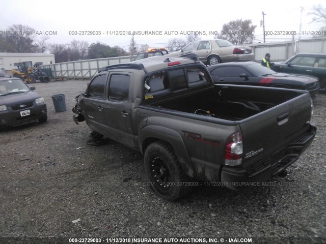 5TFLU4EN1FX131676 - 2015 TOYOTA TACOMA DOUBLE CAB/TRD PRO GRAY photo 3