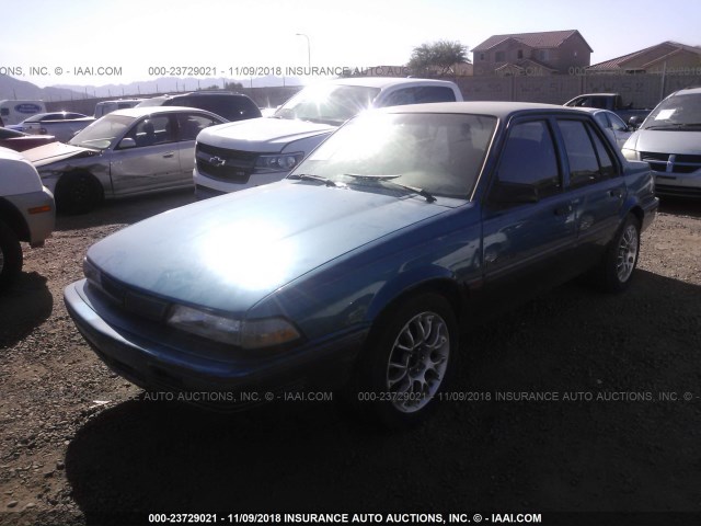 1G2JB54H3R7551320 - 1994 PONTIAC SUNBIRD LE BLUE photo 2