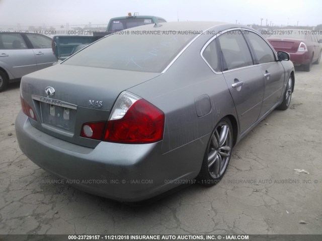 JNKBY01E96M204629 - 2006 INFINITI M45 SPORT GRAY photo 4