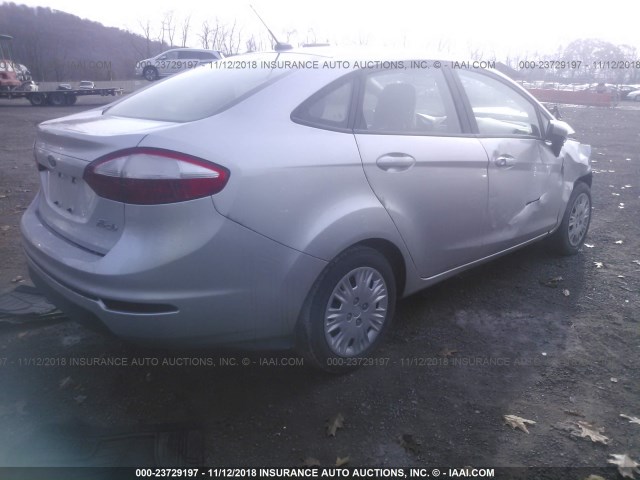 3FADP4AJ7FM145219 - 2015 FORD FIESTA S SILVER photo 4