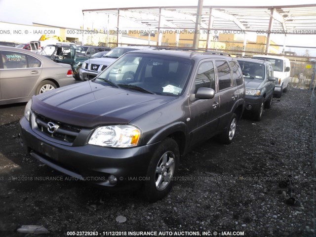 4F2YZ94156KM14310 - 2006 MAZDA TRIBUTE S GRAY photo 2