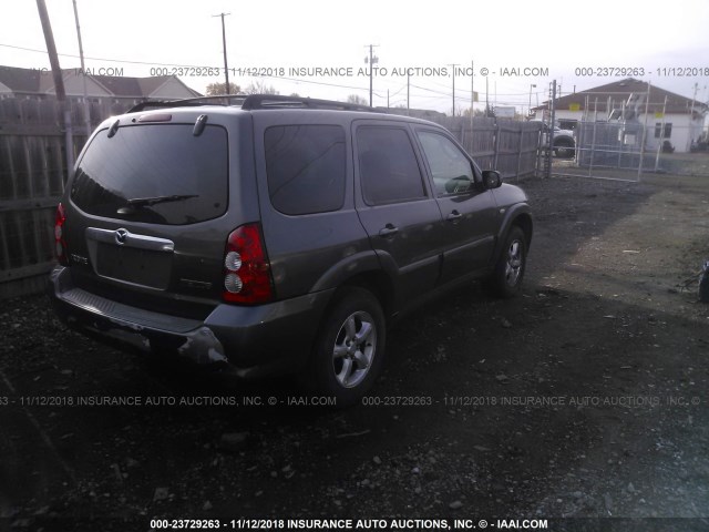 4F2YZ94156KM14310 - 2006 MAZDA TRIBUTE S GRAY photo 4