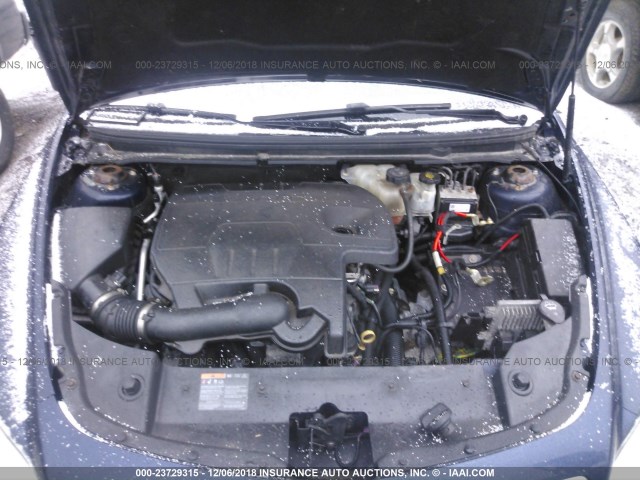 1G1ZC5EB4AF238107 - 2010 CHEVROLET MALIBU 1LT BLUE photo 10