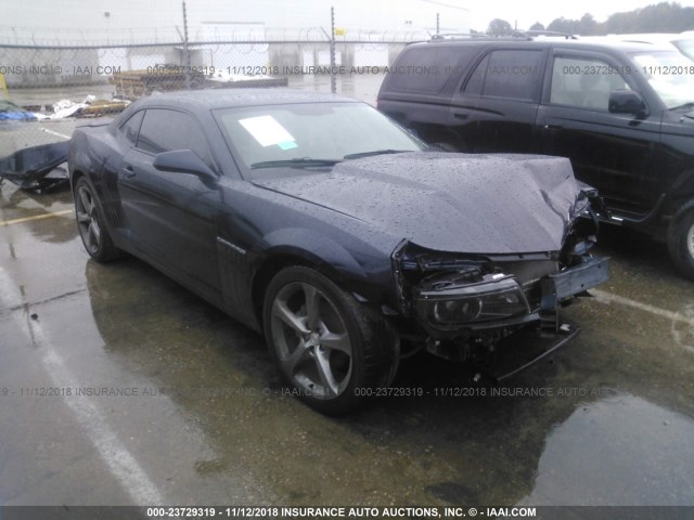 2G1FC1E32E9276339 - 2014 CHEVROLET CAMARO LT Dark Blue photo 1