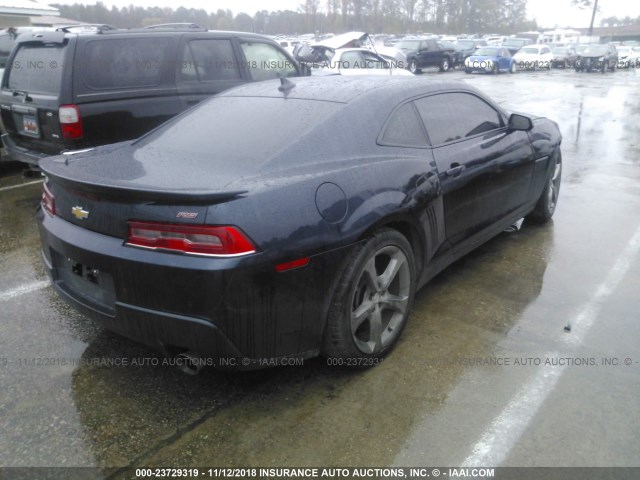 2G1FC1E32E9276339 - 2014 CHEVROLET CAMARO LT Dark Blue photo 4