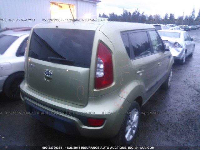 KNDJT2A6XC7396198 - 2012 KIA SOUL +/!/SPORT GREEN photo 4