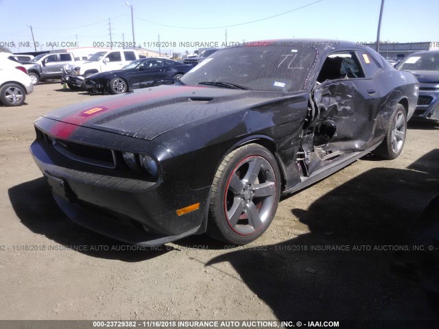 2C3CDYAG5EH233133 - 2014 DODGE CHALLENGER SXT BLACK photo 2