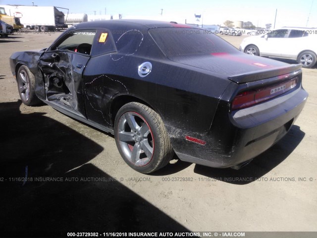 2C3CDYAG5EH233133 - 2014 DODGE CHALLENGER SXT BLACK photo 3