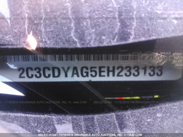 2C3CDYAG5EH233133 - 2014 DODGE CHALLENGER SXT BLACK photo 9