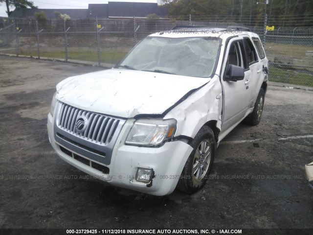 4M2CU81G89KJ17400 - 2009 MERCURY MARINER WHITE photo 2