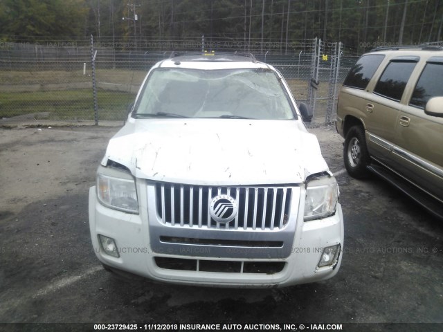 4M2CU81G89KJ17400 - 2009 MERCURY MARINER WHITE photo 6