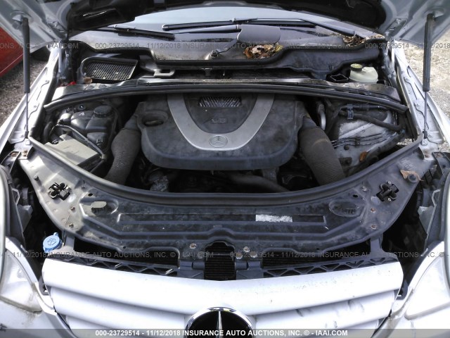 4JGCB65E26A030484 - 2006 MERCEDES-BENZ R 350 GRAY photo 10