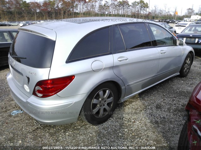 4JGCB65E26A030484 - 2006 MERCEDES-BENZ R 350 GRAY photo 4