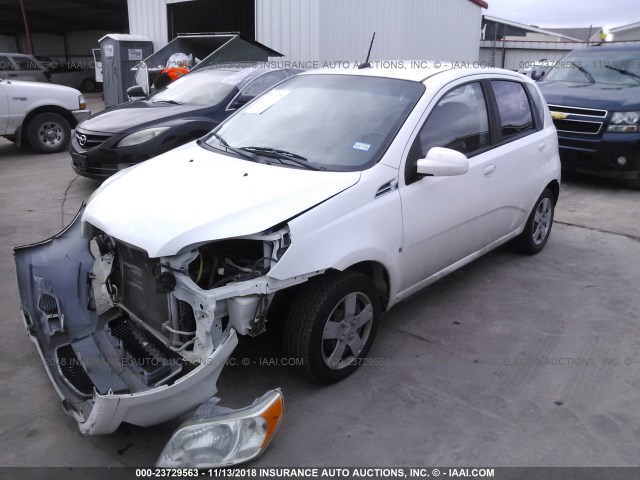 KL1TD66E69B335859 - 2009 CHEVROLET AVEO LS/LT WHITE photo 2